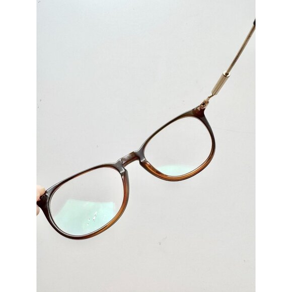 VERSACE 3227 Black Amber Acetate Plastic Full Frame Eyeglasses Glasses - Picture 9 of 15